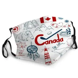 Beschermend mond- / gezichtsmasker - met 2 PM2.5 filters - herbruikbaar - CanadaMondmaskers