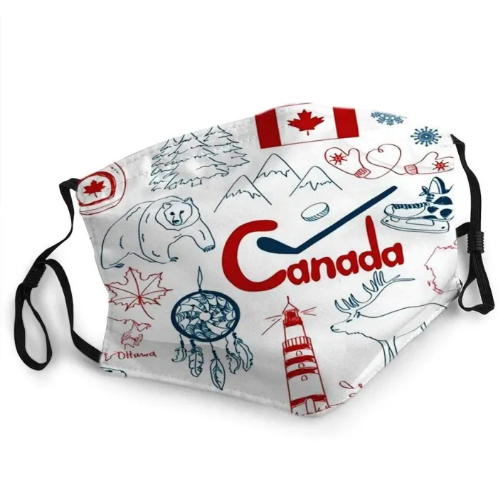 Beschermend mond- / gezichtsmasker - met 2 PM2.5 filters - herbruikbaar - CanadaMondmaskers