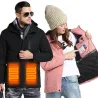 USB - verwarmde thermische jas met capuchon / ritsen - waterdichtJassen