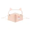Mouth / masque de protection visage - bouclier oculaire amovible avec oreilles chat - réutilisable - pour les enfants