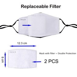 Beschermend mond- / gezichtsmasker - PM2.5 filters - herbruikbaar - Formule 1Mondmaskers