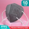 FFP2 - KN95 - PM2.5 - antibacterieel beschermend mond- / gezichtsmasker - 5-laags - herbruikbaar - 10/20/50/100 stuksMondmaskers