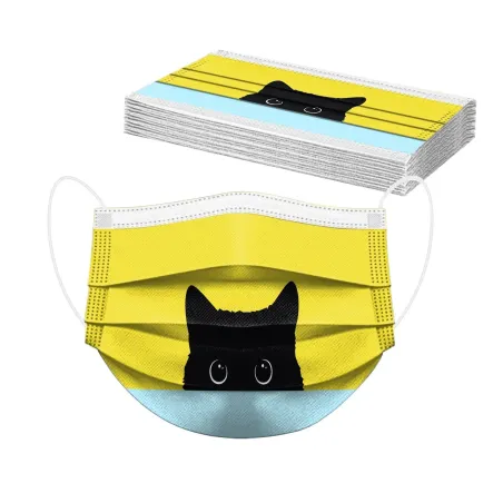 10 stuks - beschermend mond / gezichtsmasker - 3-laags - wegwerp - kattenprintMondmaskers