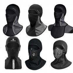 Winter thermal fleece ski mask - full face cover - hood with scarf - sport balaclava - windproof - waterproofEyewear