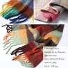 Kleurrijke cashmere sjaal met kwastjes - groot - ruit / strepenSjalen