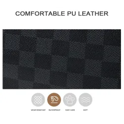 POLO - vintage leren rugzak - geruit designTassen