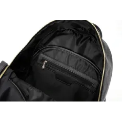 POLO - vintage leren rugzak - geruit designTassen
