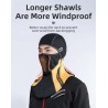 Winter thermal fleece ski mask - full face cover - hood with scarf - sport balaclava - windproof - waterproofEyewear