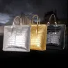 Leren tas - crossbody - kleine clutch - krokodillenleer design - set van 3 stuksSets