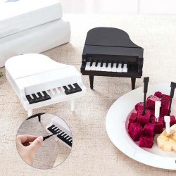 Fourchettes à fruits / collations en forme de piano - cure-dents - 9 pièces