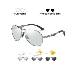 Pilot photochromic sunglasses - anti-glare - UV400