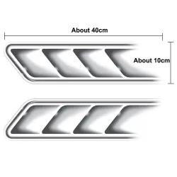 3D side vents - car sticker - 2 piecesStickers