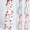 Sleeping jumpsuit with buttons - one-piece pyjama with functional flap backLingerie