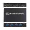 KVM 4K switch splitter - HDMI - USB - shared monitor - with 2 portsSplitters