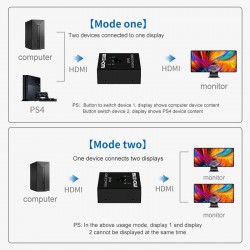 4K HDMI switch - Bi-Direction - 1 naar 2 splitter - 2 in 1 out adapter - voor PS3 PS4 Xbox HDTVHDMI-schakelaars
