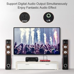 HDMI switch - 4 In 1 out - S/PDIF - L/R audio output - 4K@60Hz - with remote control