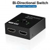 4K HDMI switch - Bi-Direction - 1 naar 2 splitter - 2 in 1 out adapter - voor PS3 PS4 Xbox HDTVHDMI-schakelaars