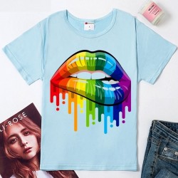 Sexy rainbow lips - t-shirt - short sleeve