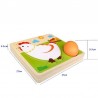 Puzzle en bois 3D - mèche multicouche - oeufs pondus - croissance de poulet - jouets éducatifs