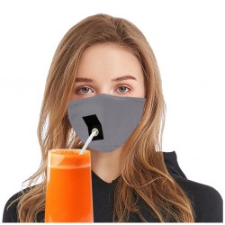 Mond / gezicht beschermend masker - herbruikbaar - met rietje om te drinkenMondmaskers