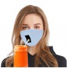 Mouth / masque de protection visage - réutilisable - avec trou de paille pour boire