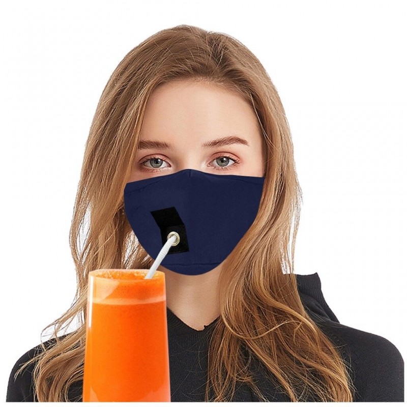 Mond / gezicht beschermend masker - herbruikbaar - met rietje om te drinkenMondmaskers