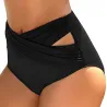 Badpakshort voor dames - bikinibroekje - hoge taille - gekruist design - polyesterZwemmen