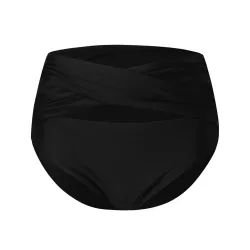 Badpakshort voor dames - bikinibroekje - hoge taille - gekruist design - polyesterZwemmen