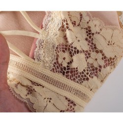 Lace - crisscross - open back - bralette - for women