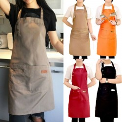 Adult size apron - bib - with 2 waist pockets