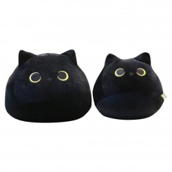 Cute black cat plush toy - cotton