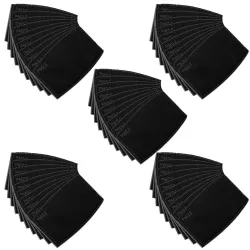 PM 2.5 - gezichtsmaskerfilters - 5-laags - actieve kool - 12 * 8cm - 1 - 5 - 50 stuks - zwartMondmaskers