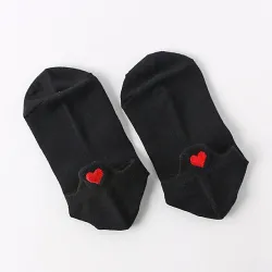 Korte sokken - enkellengte - met een hartje - unisexLingerie