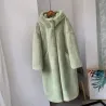 Modieuze bontjas met capuchonJassen