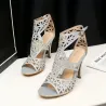 Sexy holle pumps - sandalen met hoge hak - met enkelbandjeHoge hakken