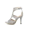 Sexy holle pumps - sandalen met hoge hak - met enkelbandjeHoge hakken