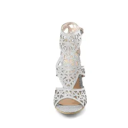 Sexy holle pumps - sandalen met hoge hak - met enkelbandjeHoge hakken