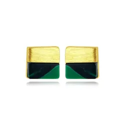 925 sterling silver - square stud earrings