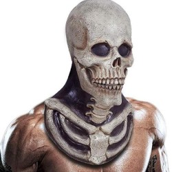 Masque de squelette effrayant - avec os de poitrine - latex - pleine tête