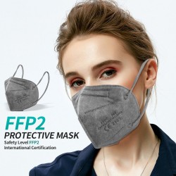 FFP2 - KN95 - beschermend gezichts- / mondmasker - 5-laags - herbruikbaar - grijs - 10-100 stuksMondmaskers
