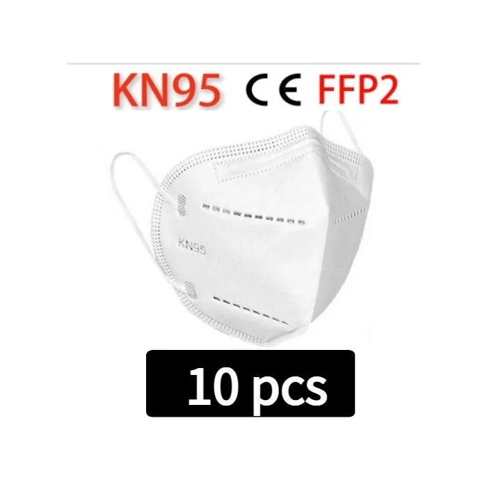 KN95 / FFP2 - beschermend mond- / gezichtsmasker - vijflaags - antibacterieel - herbruikbaar - 10 - 100 stuksMondmaskers