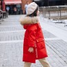 Thick winter kids jacket - with fur hood - waterproof