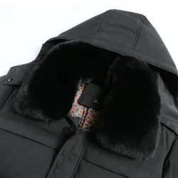 Winter thick jacket - with adjustable hood / collar