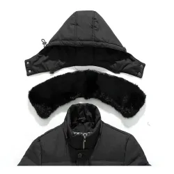 Winter thick jacket - with adjustable hood / collar