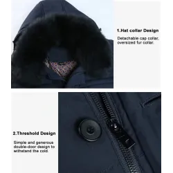 Winter thick jacket - with adjustable hood / collar