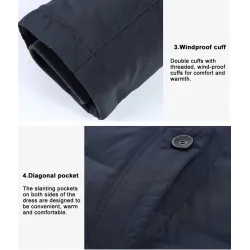Winter thick jacket - with adjustable hood / collar