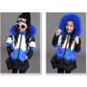 Girls thick coat jacket - with fur hood
