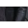 Elegant kort leren jack - met bontkraagJassen