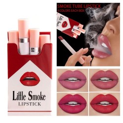 Lippenstift in sigaretvorm - fluweel mat - waterproof - 4 stuksLippenstiften
