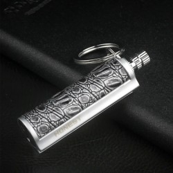 Vintage metal lighter - with keyring